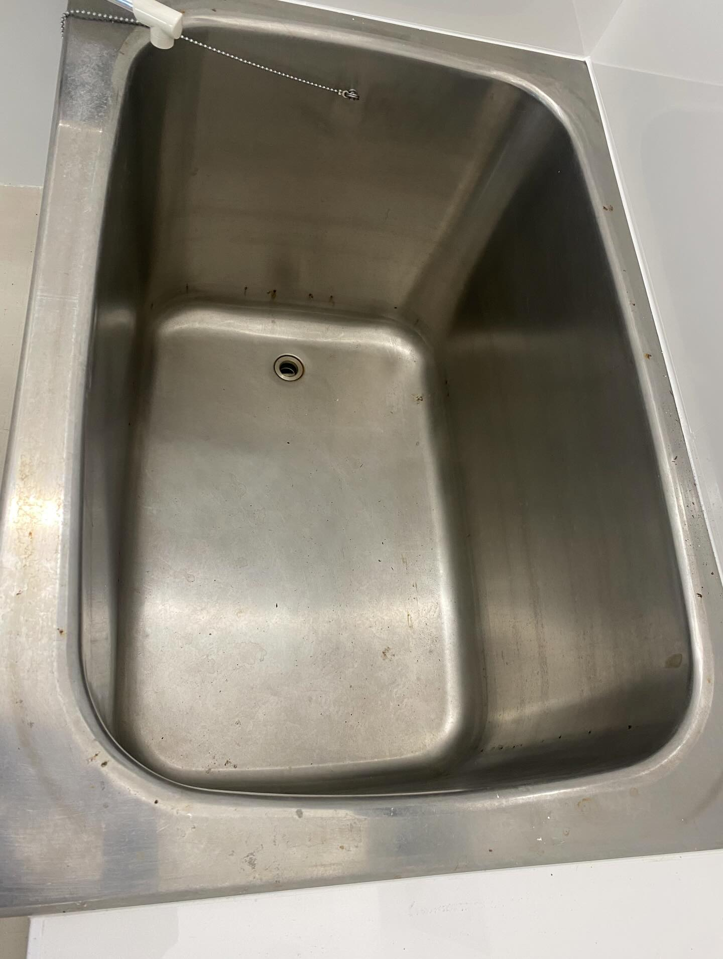 ステンレス風呂釜磨きー！